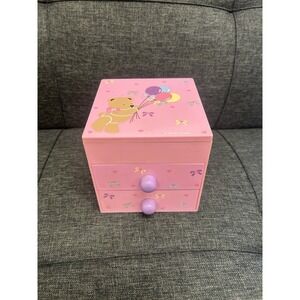 Vintage 1990 Sanrio Tweedle Dee Dee Teddy Bear Jewelry Box Mirror Lid Organizer